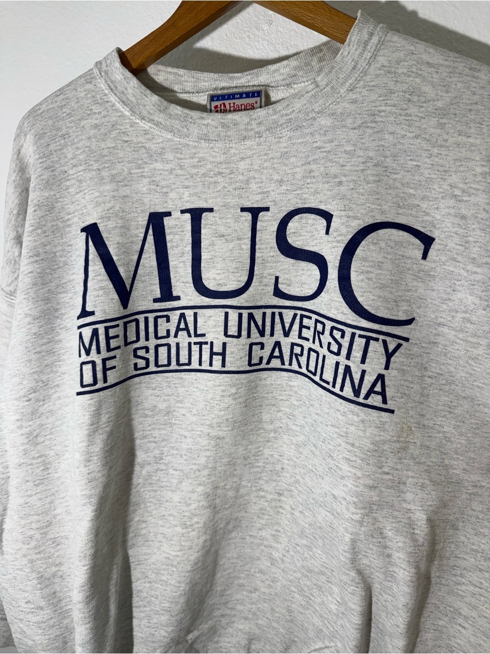 Vintage MUSC Medical University of South Carolina Gray Crewneck Sweatshirt - Picture 2 of 4